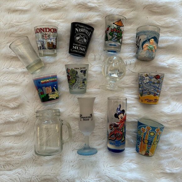 Shot Glass Collection - 13 Glasses - Picture 1 of 9